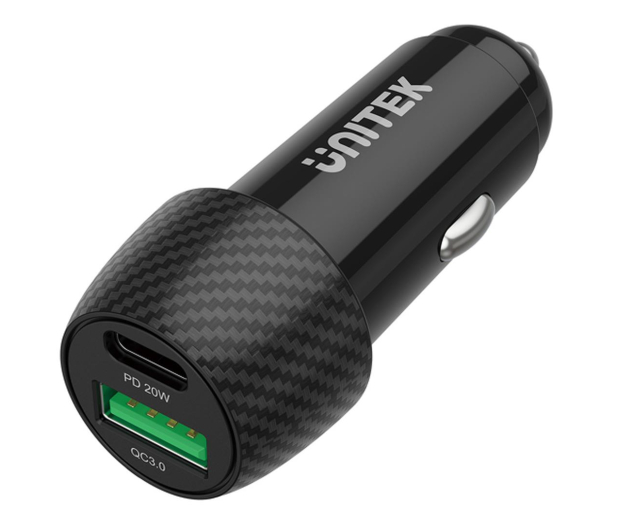UNITEK Ładowarka samochodowa 38W (USB-C 20W, USB-A 18W) P1400A - 744554 - zdjęcie